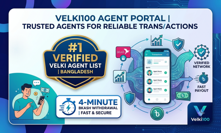 Velki100: #1 Verified Velki Agent List Bangladesh 4-Min bKash Withdrawal